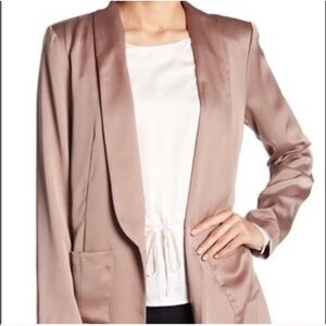 ASTR‎ The Label Satin Dusty Rose Boyfriend Blazer Size Small